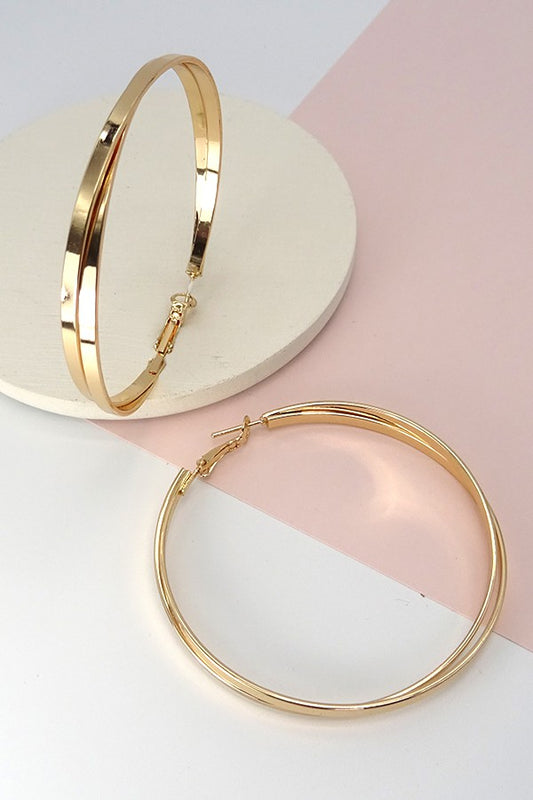 Criss Cross Hoop Earrings