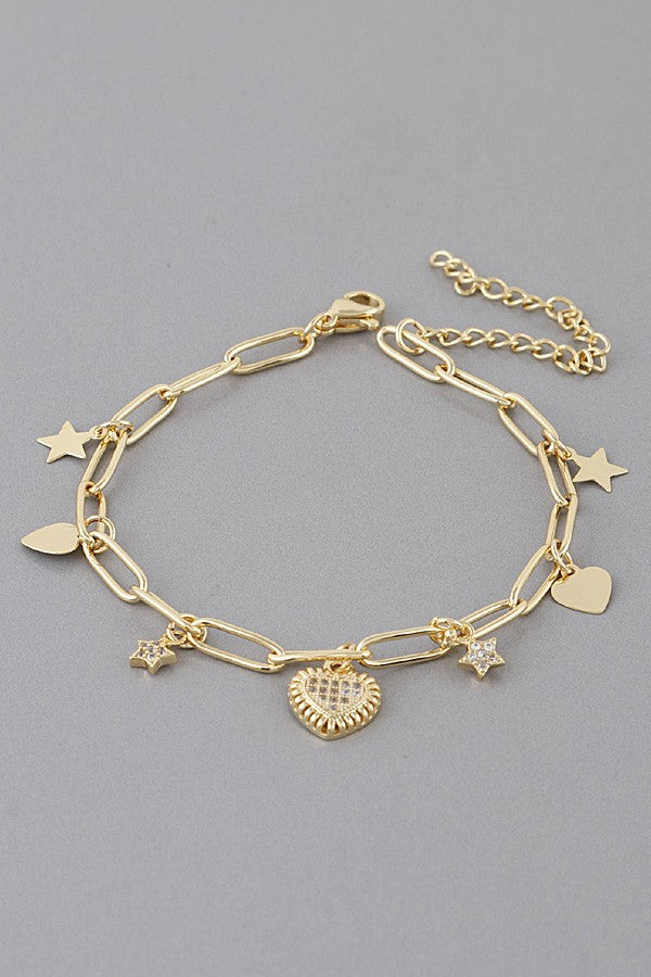 Heart and Star Bracelet