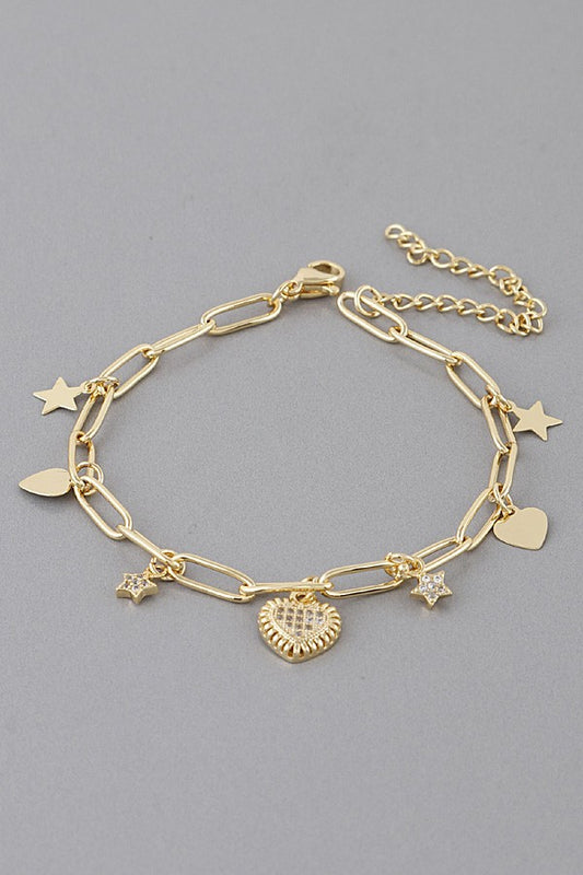 Heart and Star Bracelet