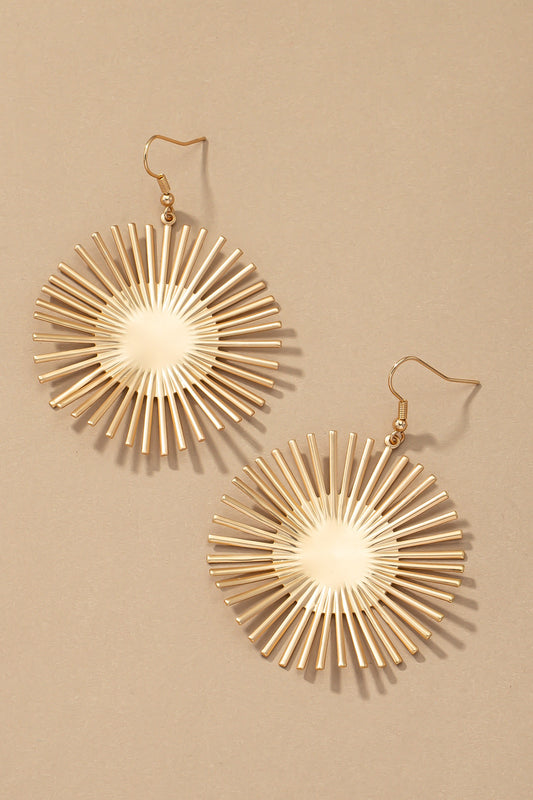 Metal Stamping Disk Earrings