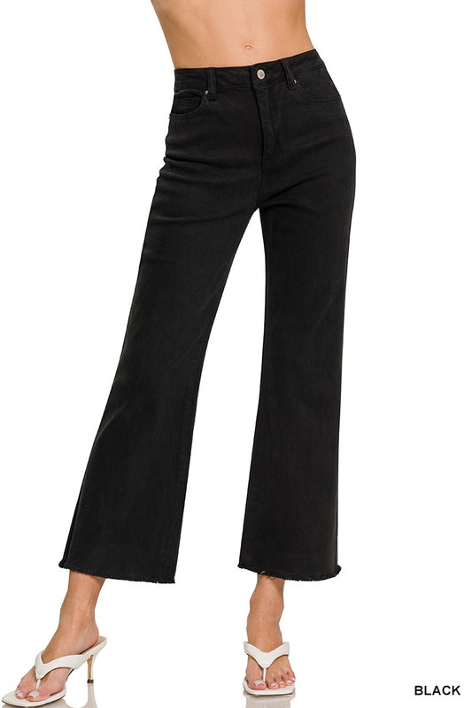 Black Acid Wash High Waisted Jeans