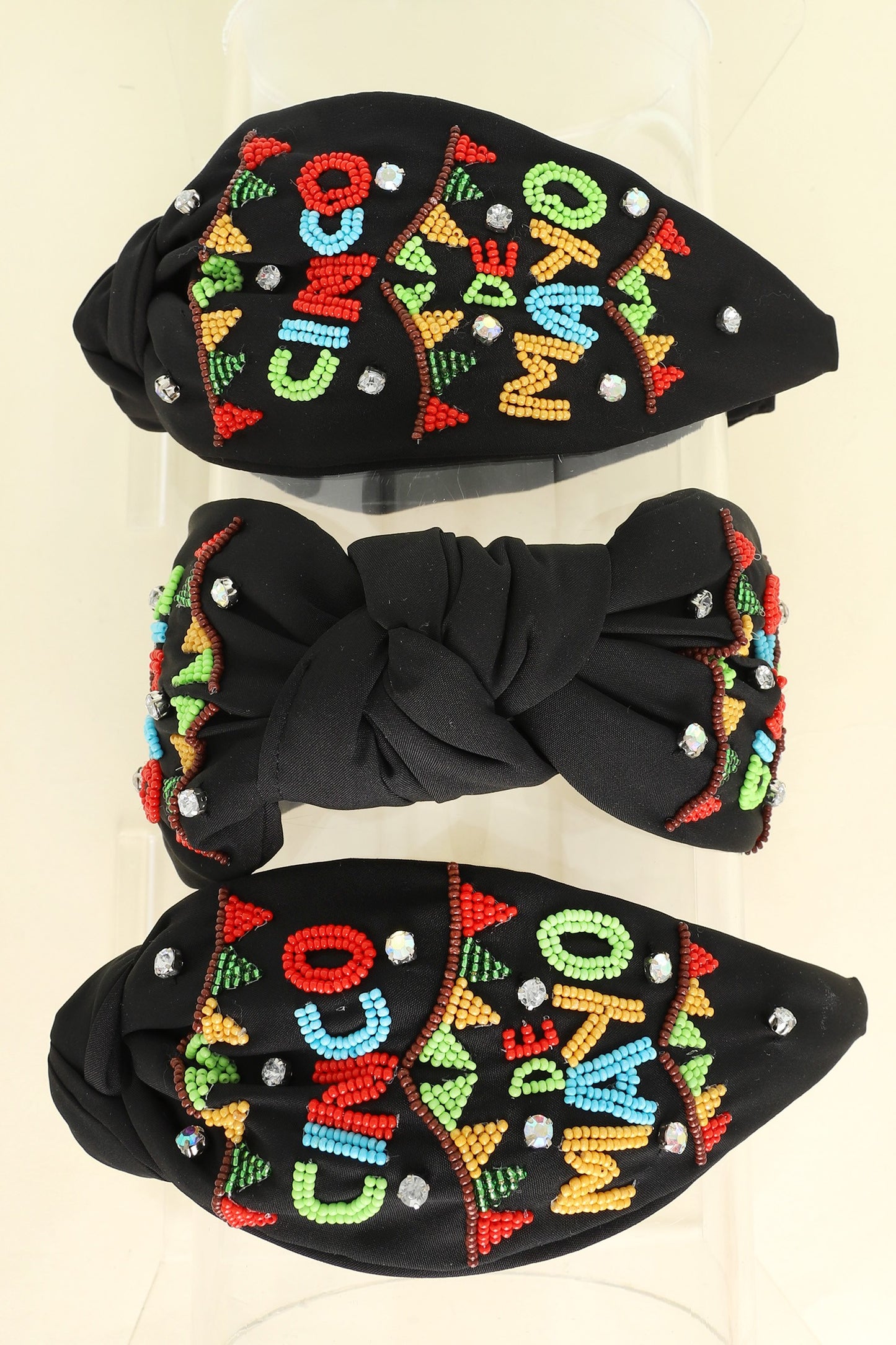 CINCO DE MAYO BEADED TOP KNOTTED HEADBAND