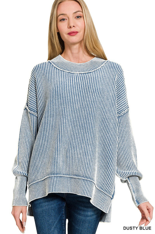 Dusty Blue Oversized Sweater