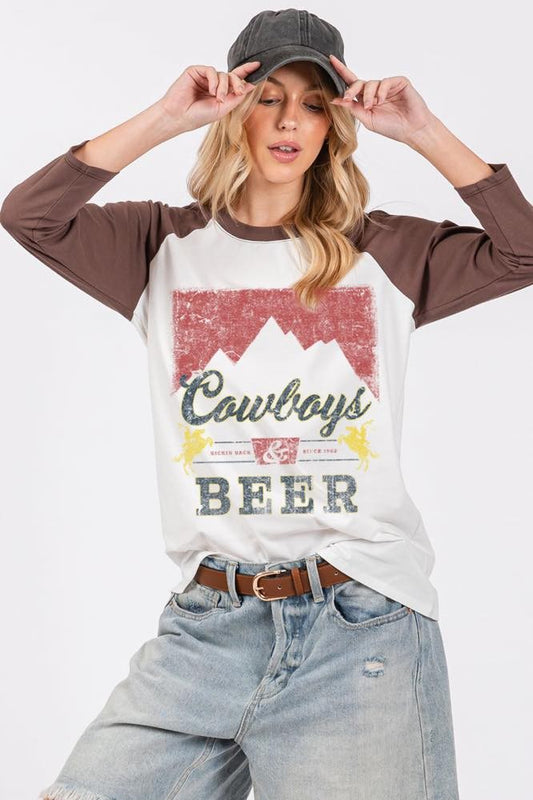 "Cowboys & Beer" Graphic Tee