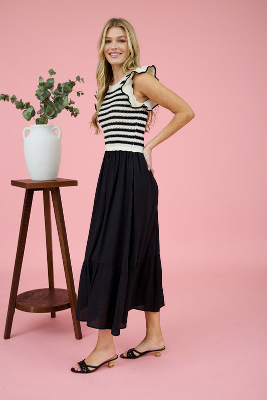 "Solid & Stripes" Dress