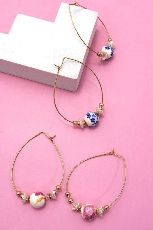 Porcelain Teardrop Earrings