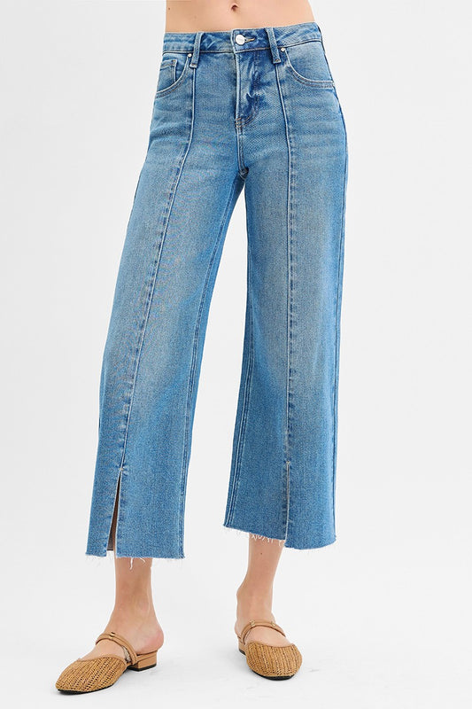 "Rise Above" Tummy Control Mid Rise Crop Jeans