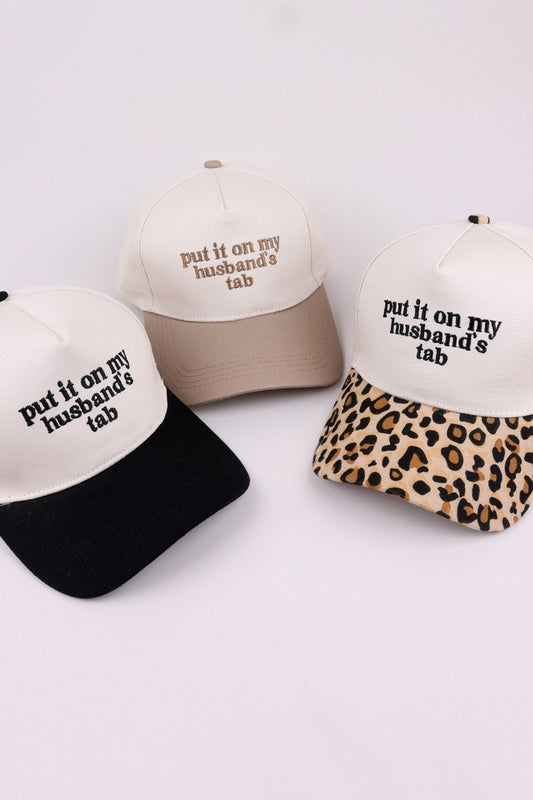 "Put It On My Husband's Tab" Cap