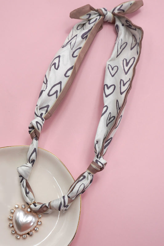 Heart charm with heart scarf