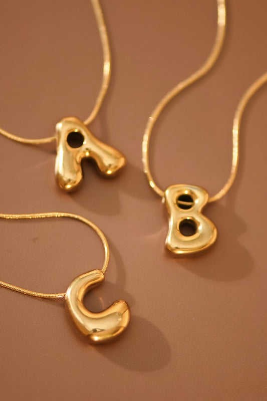Bubble Initial Necklace