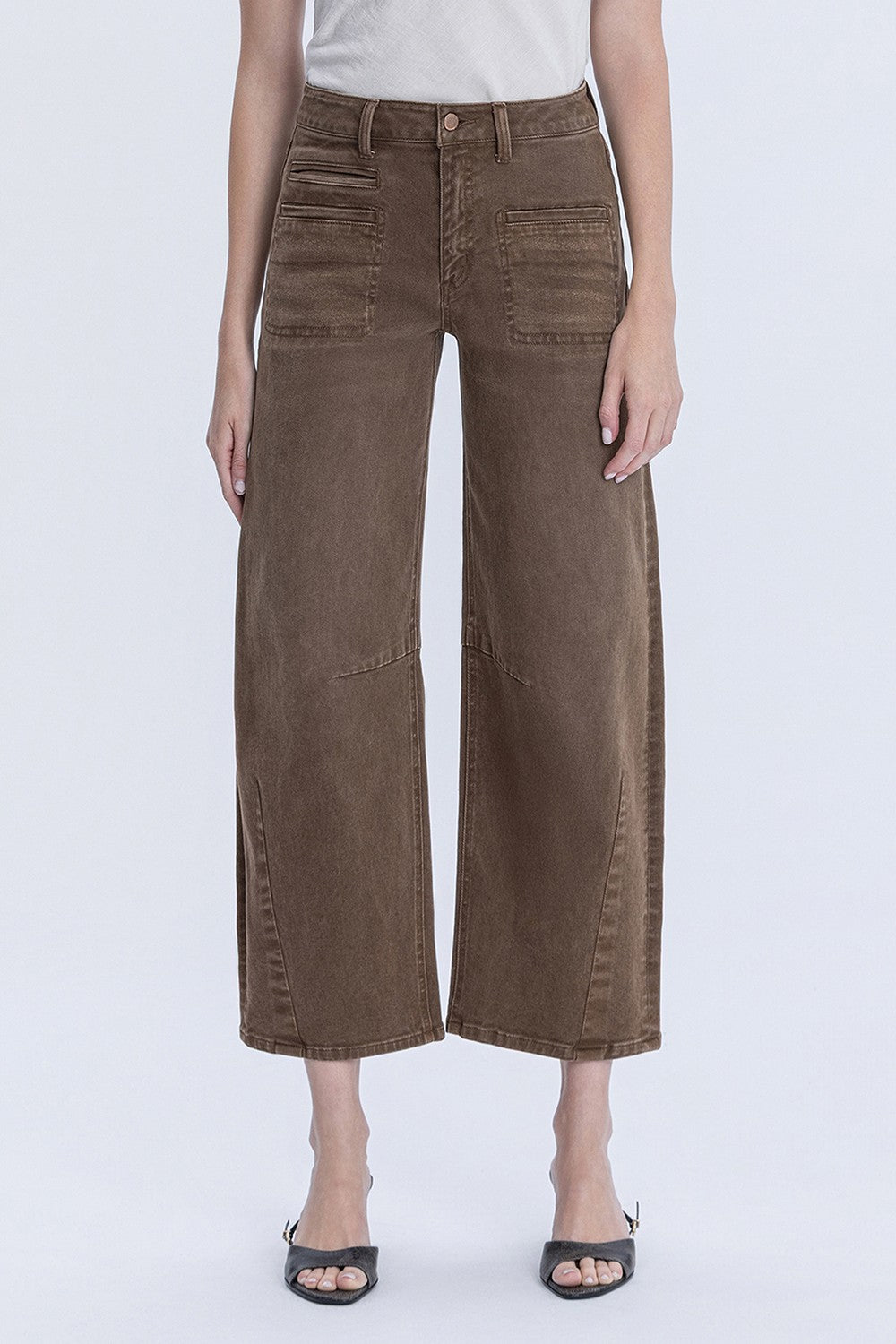 Brown Barrel Jeans