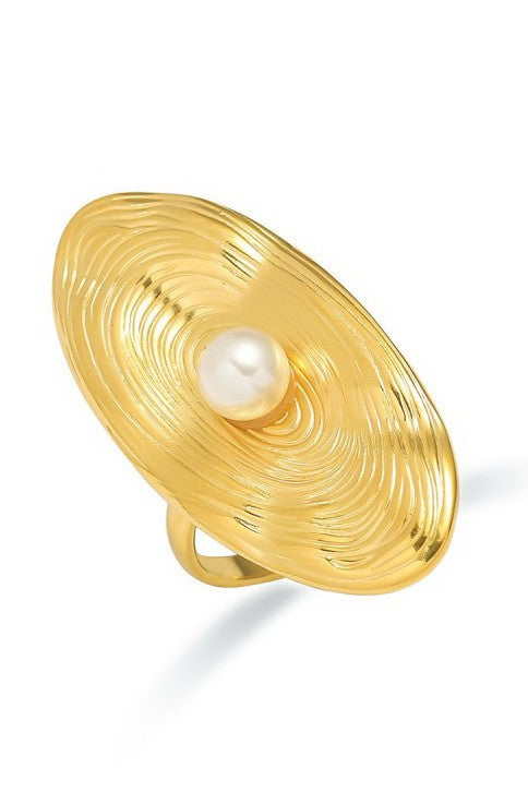 Pearl Disc Ring