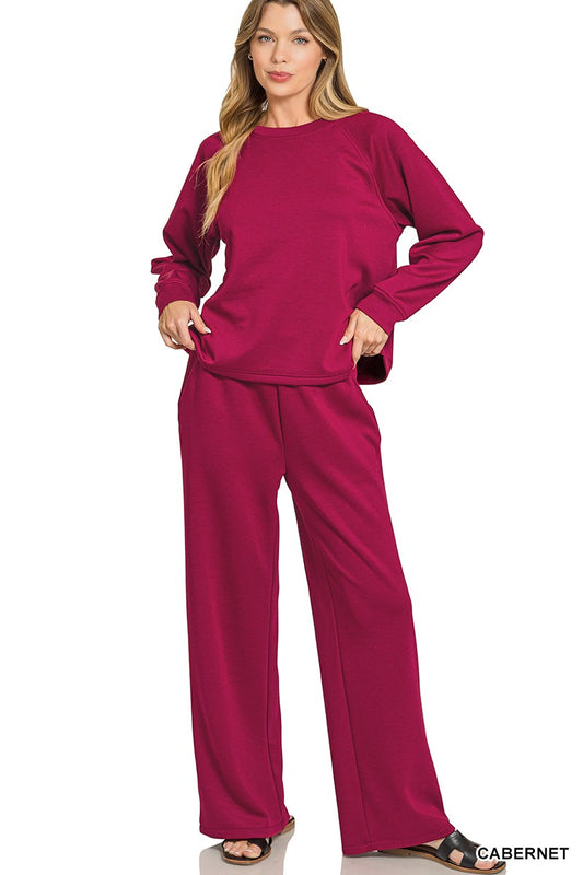 Z Scuba Crewneck Pullover & Pants 2 Pieces Set
