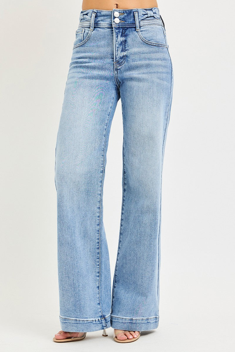Bow Waist Tummy Control Jeans