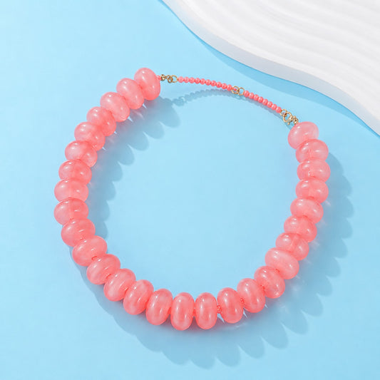 Chunky Beaded Natural Swirl