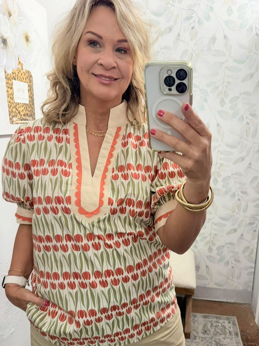 "Fall Bloom" Curvy Top