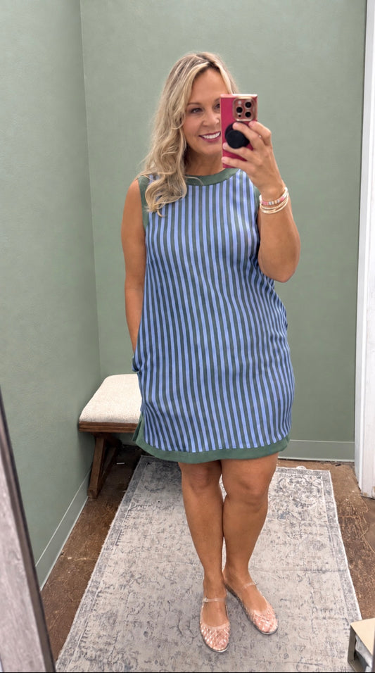 Feeling Blue striped dress