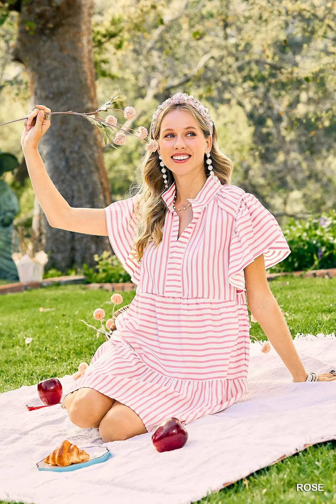 Sassy Sage Stripe Dress
