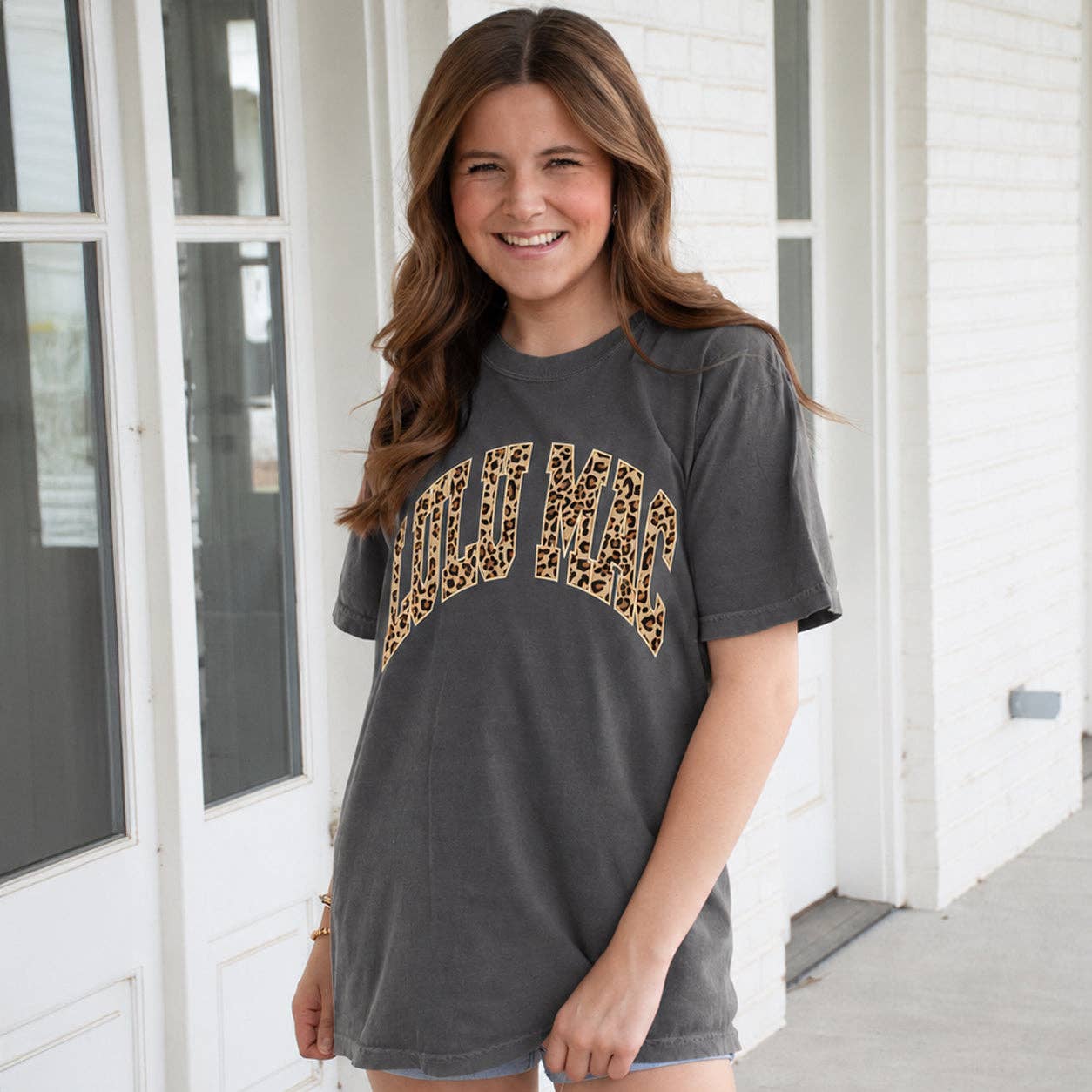 Leopard Adult Pepper Comfort Colors Tee