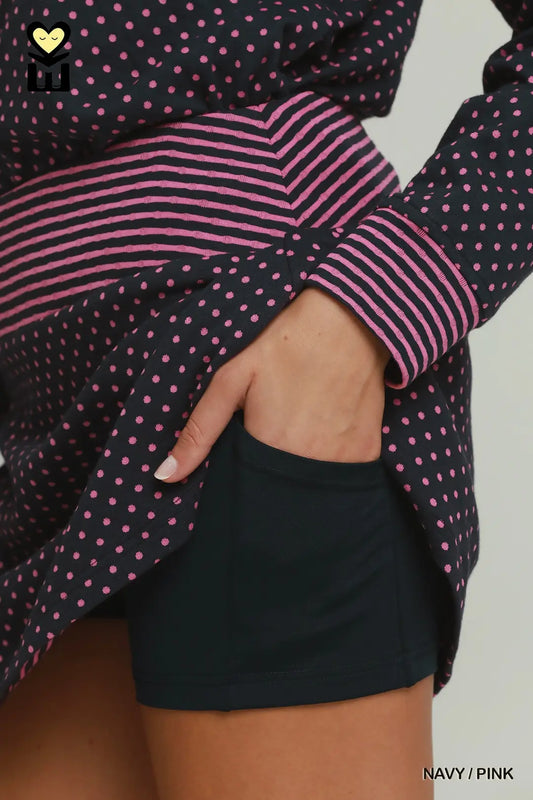 Navy/pink Skirt