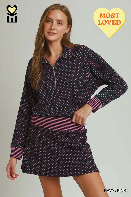 Navy/Pink Top