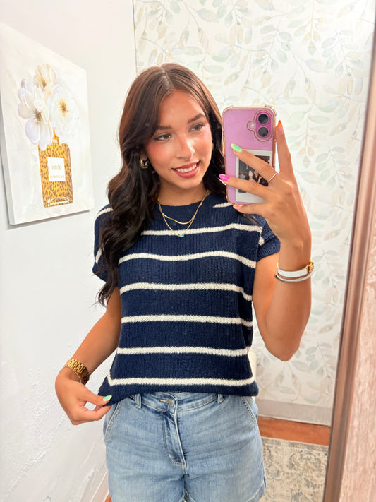 "Stripe Sweater" Top