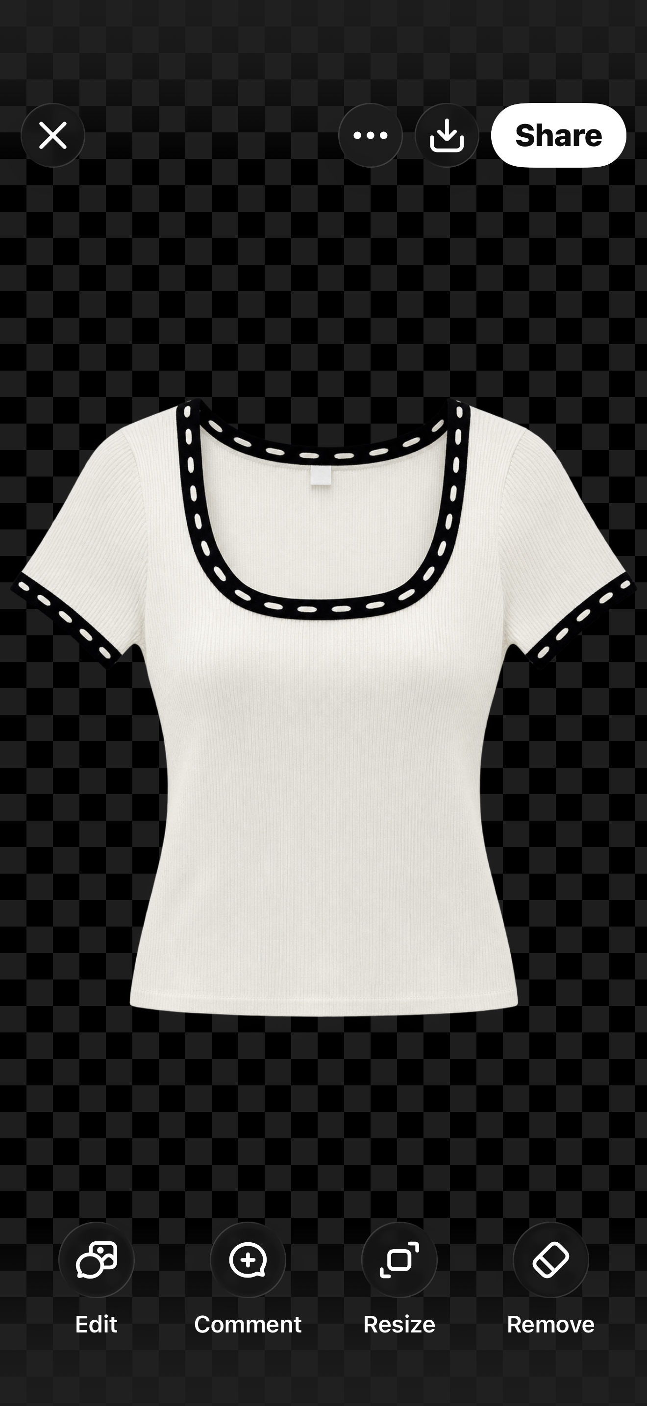 "Cream" or "Black" Curvy Top