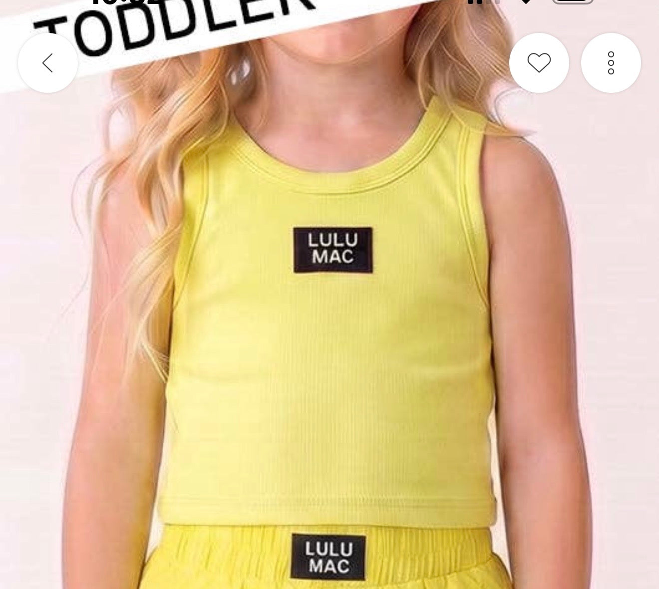 LM Toddler Neon Yellow Tank