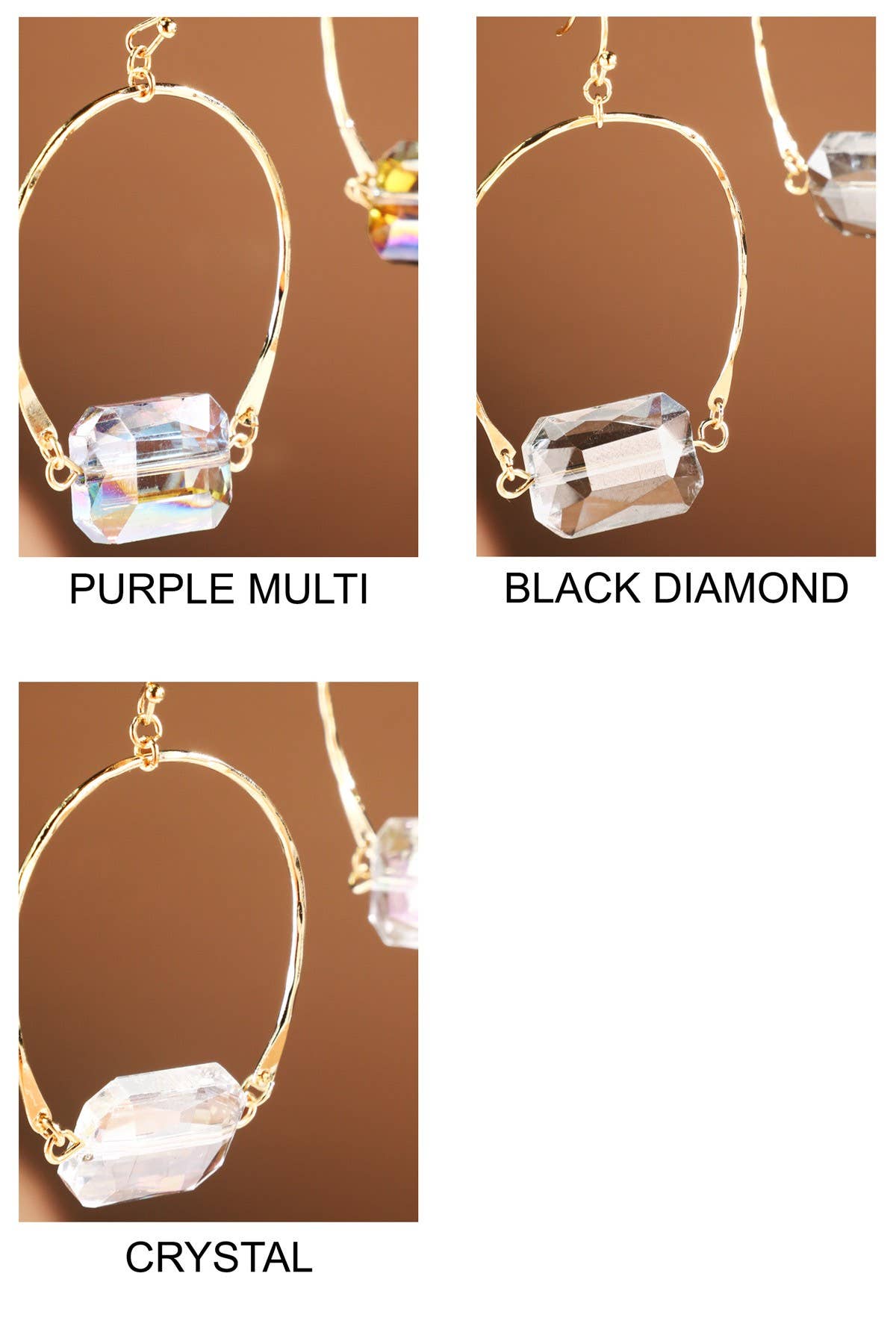 Glass-Glow Bead Hoop Earrings