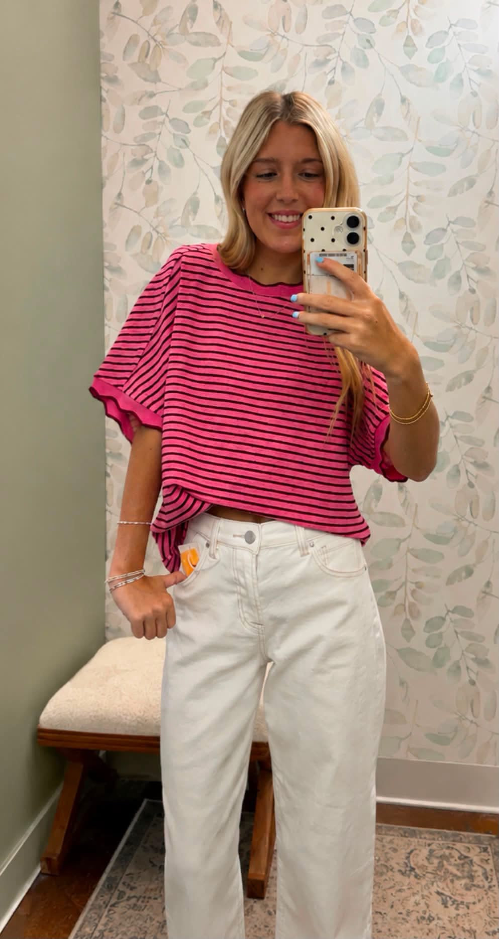 Pink Scallop Top