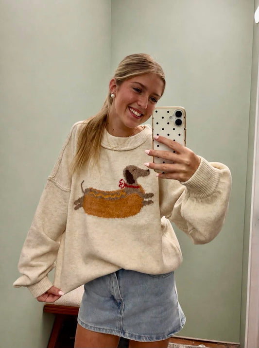 Hot Dog Dog Sweater