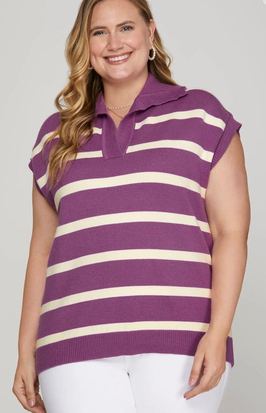 Curvy Violet Top