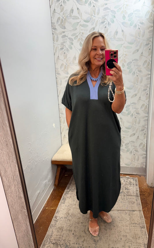 Green/Blue Knit Dress
