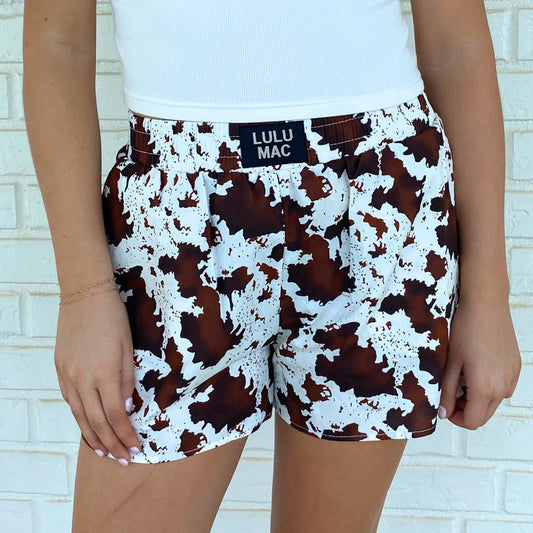 Lulu Mac Adult Cow Print short