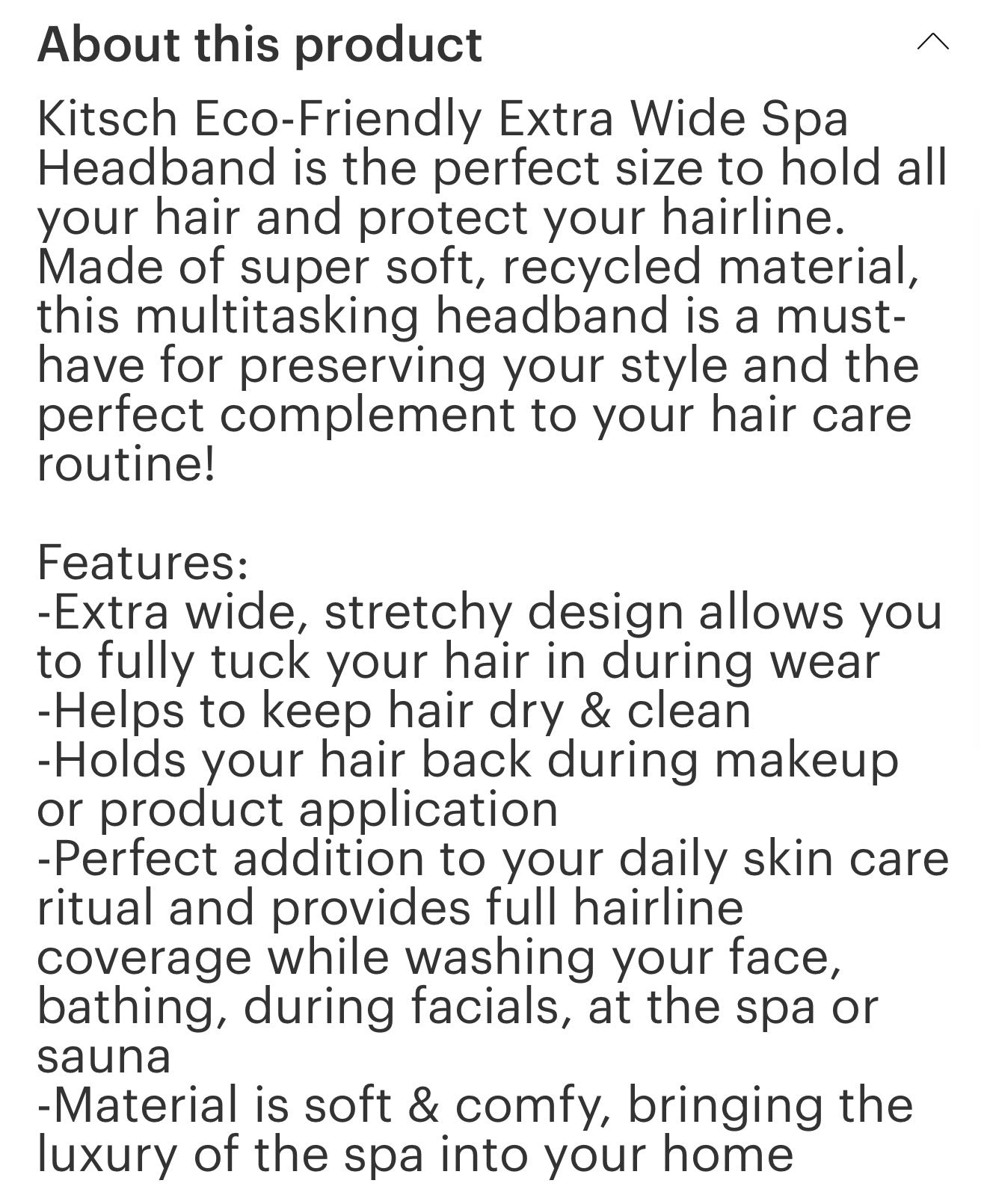 Extra Wide Spa Headband