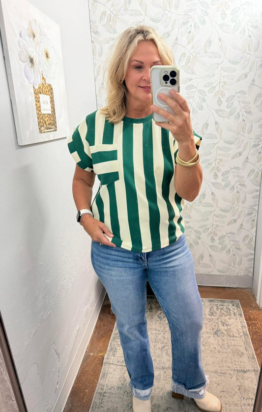 "Stripes & Sass" Top