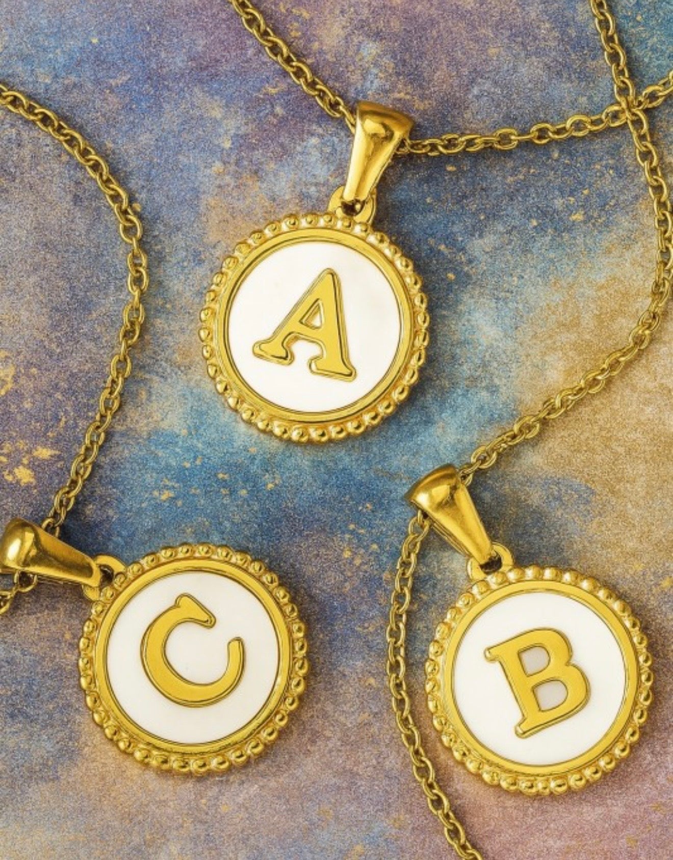 Premium Mop Initial Necklace