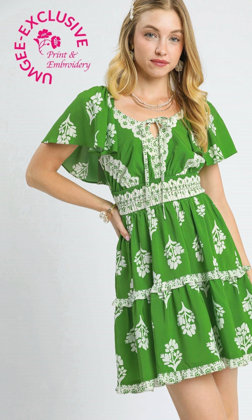 Fields of green dress