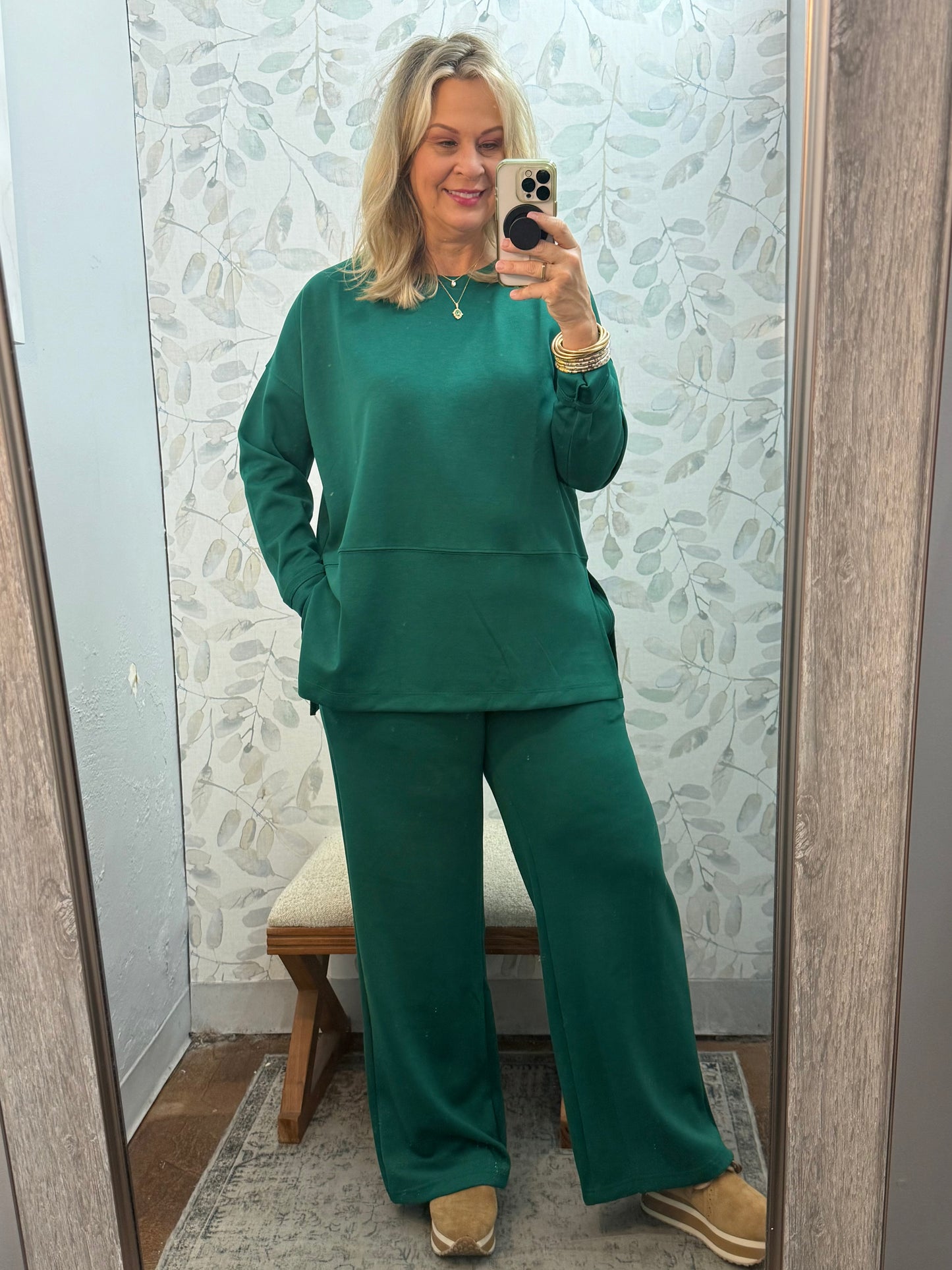 Scuba Crewneck Pullover & Pants 2 Pieces Set