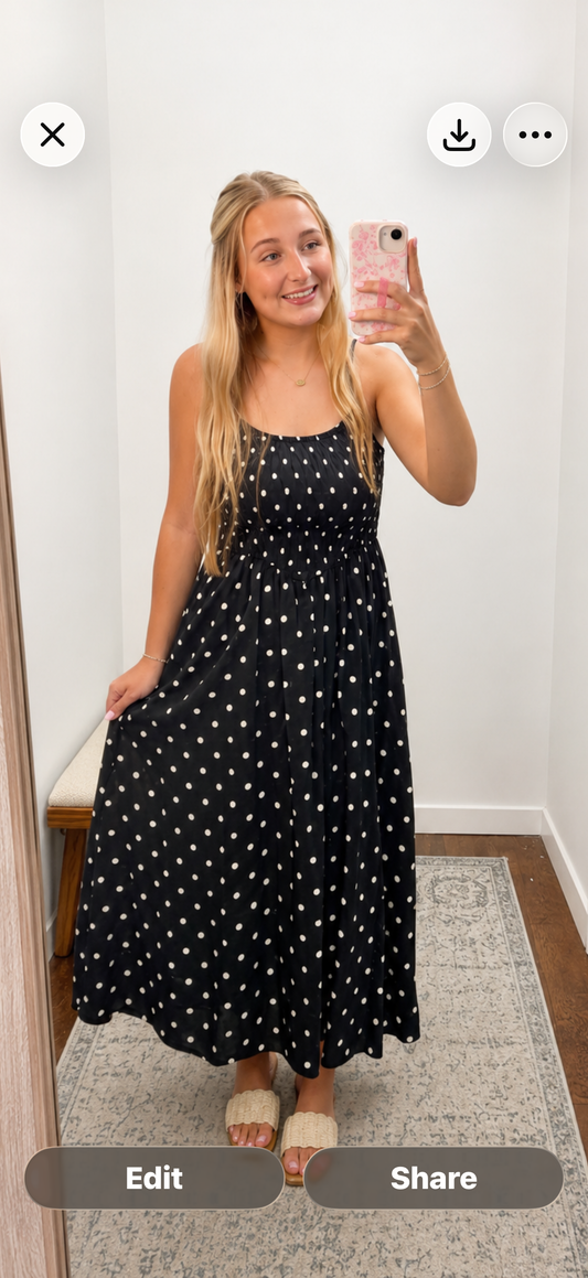 Polka Dot Midi Dress