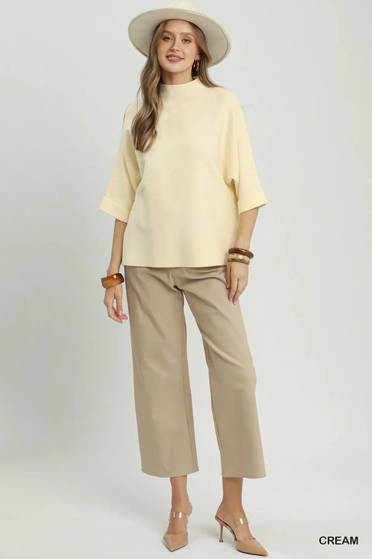 Mock Neck Sweater Top