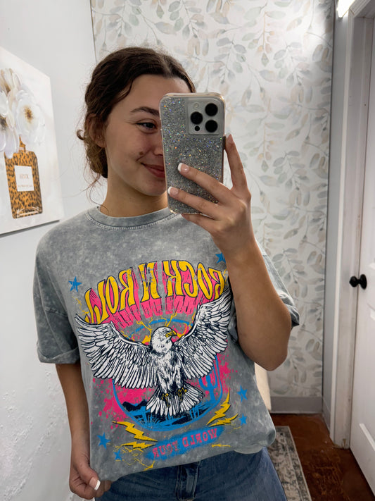 "Rock N Roll Eagle" Vintage Graphic Tee
