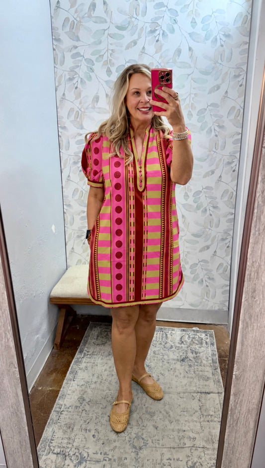 Puff Sleeve Mini Dress
