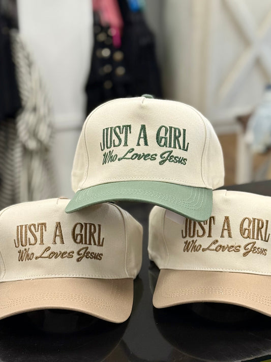 "Just A Girl Who Loves Jesus" Trucker Hat