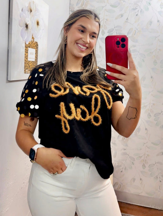 Black & Gold Game Day Shirt