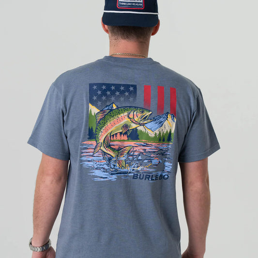 "Patriotic Scenic Fish" Graphic Tee