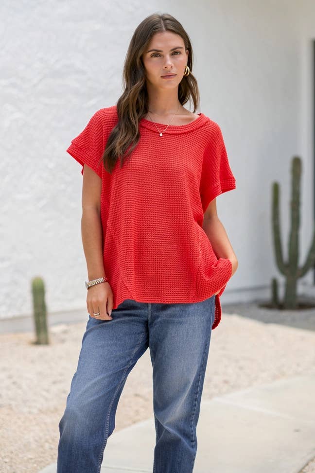 Crochet Knit Poncho Top