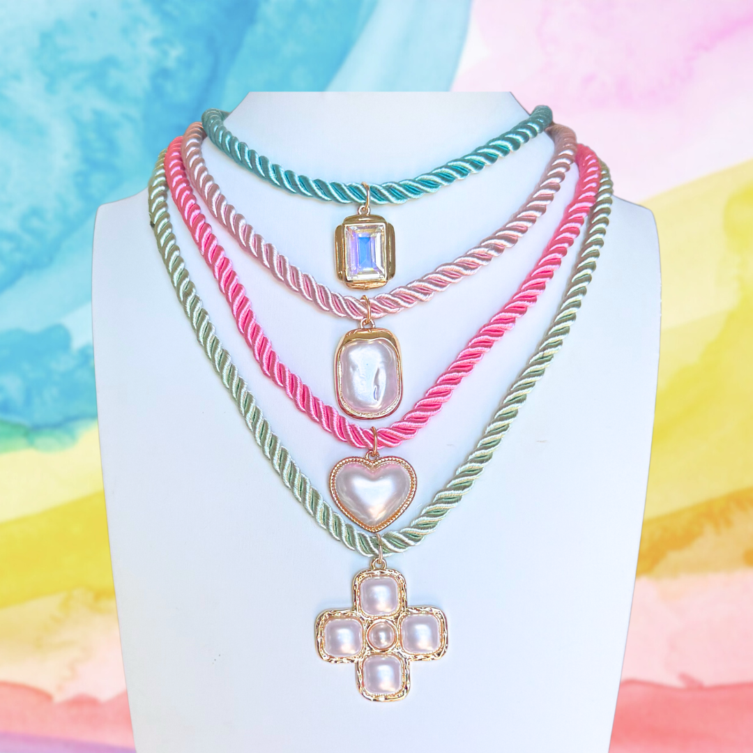 Baby Blue Rope Necklace
