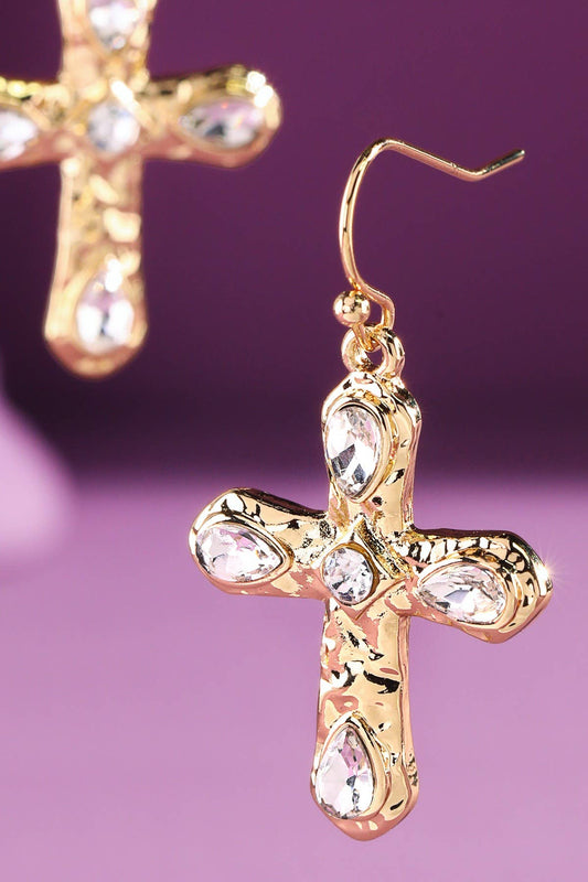Cross Fishhook Earring