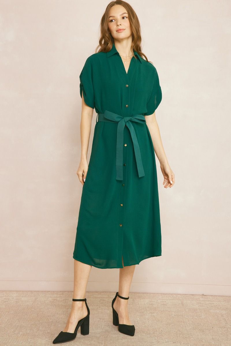 Forest Green Midi Dress